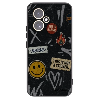 Picasee fekete szilikon tok az alábbi mobiltelefonokra Honor 400 5G - STICKERS x TAGS