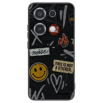Picasee fekete szilikon tok az alábbi mobiltelefonokra Xiaomi Redmi Note 14S - STICKERS x TAGS