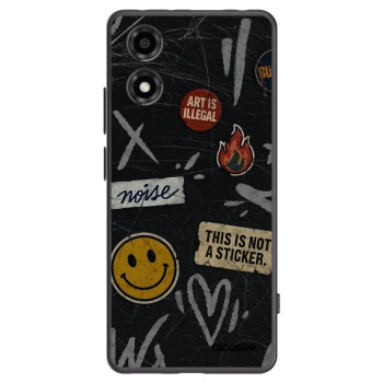 Picasee fekete szilikon tok az alábbi mobiltelefonokra Motorola Moto E14 - STICKERS x TAGS