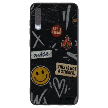 Picasee fekete szilikon tok az alábbi mobiltelefonokra Samsung Galaxy A70 A705F - STICKERS x TAGS