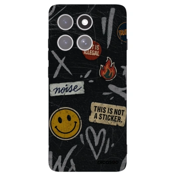 Picasee fekete szilikon tok az alábbi mobiltelefonokra Motorola Edge 60 Pro - STICKERS x TAGS