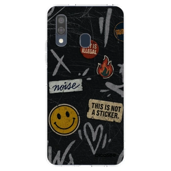 Picasee átlátszó szilikon tok az alábbi mobiltelefonokra Samsung Galaxy A40 A405F - STICKERS x TAGS