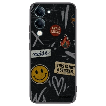 Picasee fekete szilikon tok az alábbi mobiltelefonokra Vivo Y29s 5G - STICKERS x TAGS