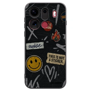 Picasee fekete szilikon tok az alábbi mobiltelefonokra OPPO Find X9 Pro - STICKERS x TAGS