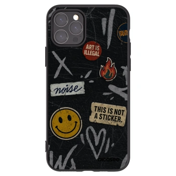 Picasee fekete szilikon tok az alábbi mobiltelefonokra Apple iPhone 11 Pro - STICKERS x TAGS
