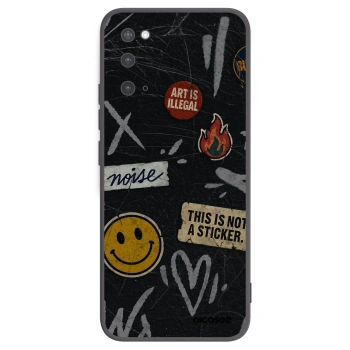 Picasee fekete szilikon tok az alábbi mobiltelefonokra Samsung Galaxy S20 G980F - STICKERS x TAGS