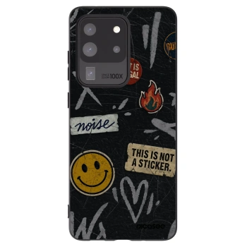 Picasee fekete szilikon tok az alábbi mobiltelefonokra Samsung Galaxy S20 Ultra 5G G988F - STICKERS x TAGS