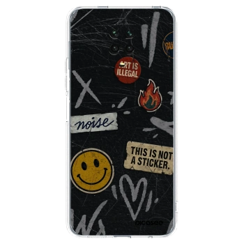 Picasee átlátszó szilikon tok az alábbi mobiltelefonokra Xiaomi Redmi Note 9 Pro - STICKERS x TAGS