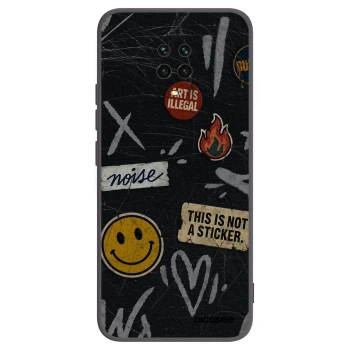 Picasee fekete szilikon tok az alábbi mobiltelefonokra Xiaomi Redmi Note 9S - STICKERS x TAGS