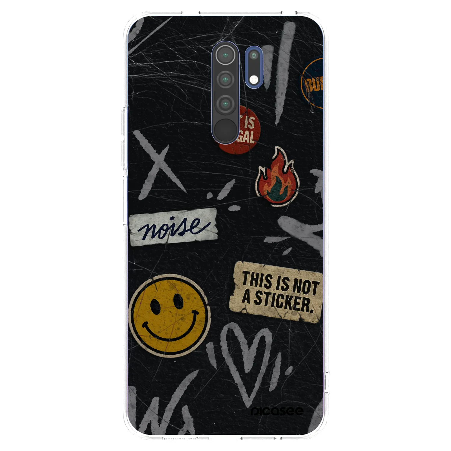 Picasee átlátszó szilikon tok az alábbi mobiltelefonokra Xiaomi Redmi 9 - STICKERS x TAGS