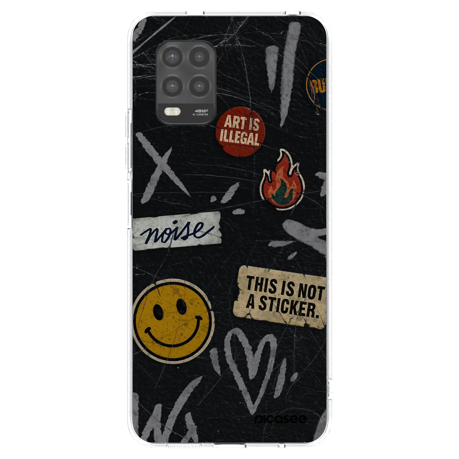 Picasee átlátszó szilikon tok az alábbi mobiltelefonokra Xiaomi Mi 10 Lite - STICKERS x TAGS