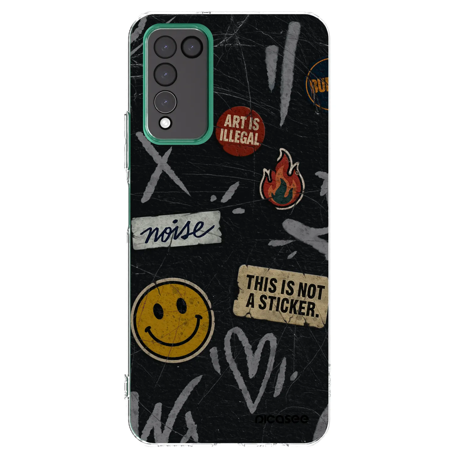 Picasee átlátszó szilikon tok az alábbi mobiltelefonokra Honor 10X Lite - STICKERS x TAGS