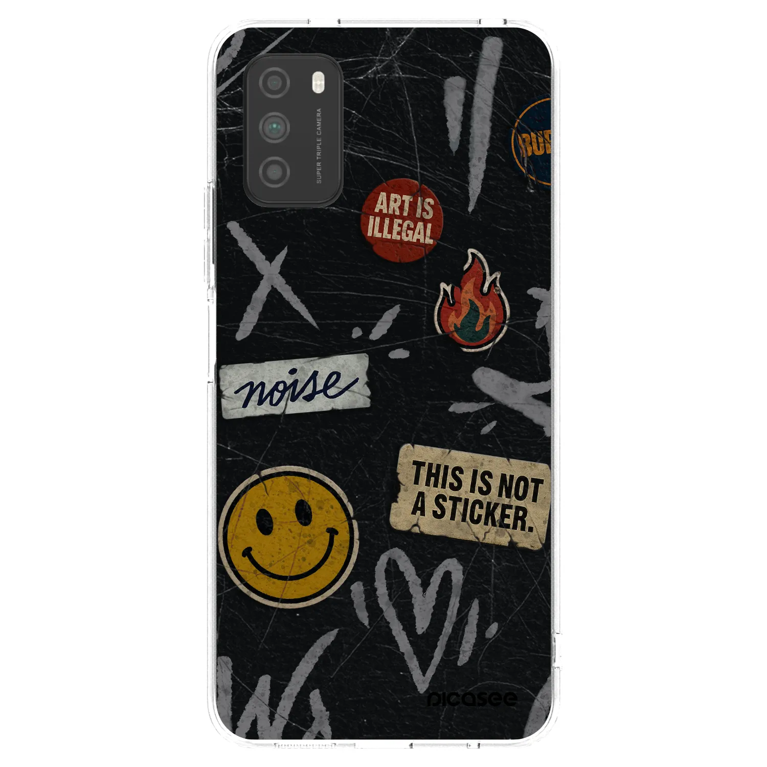 Picasee átlátszó szilikon tok az alábbi mobiltelefonokra Xiaomi Poco M3 - STICKERS x TAGS