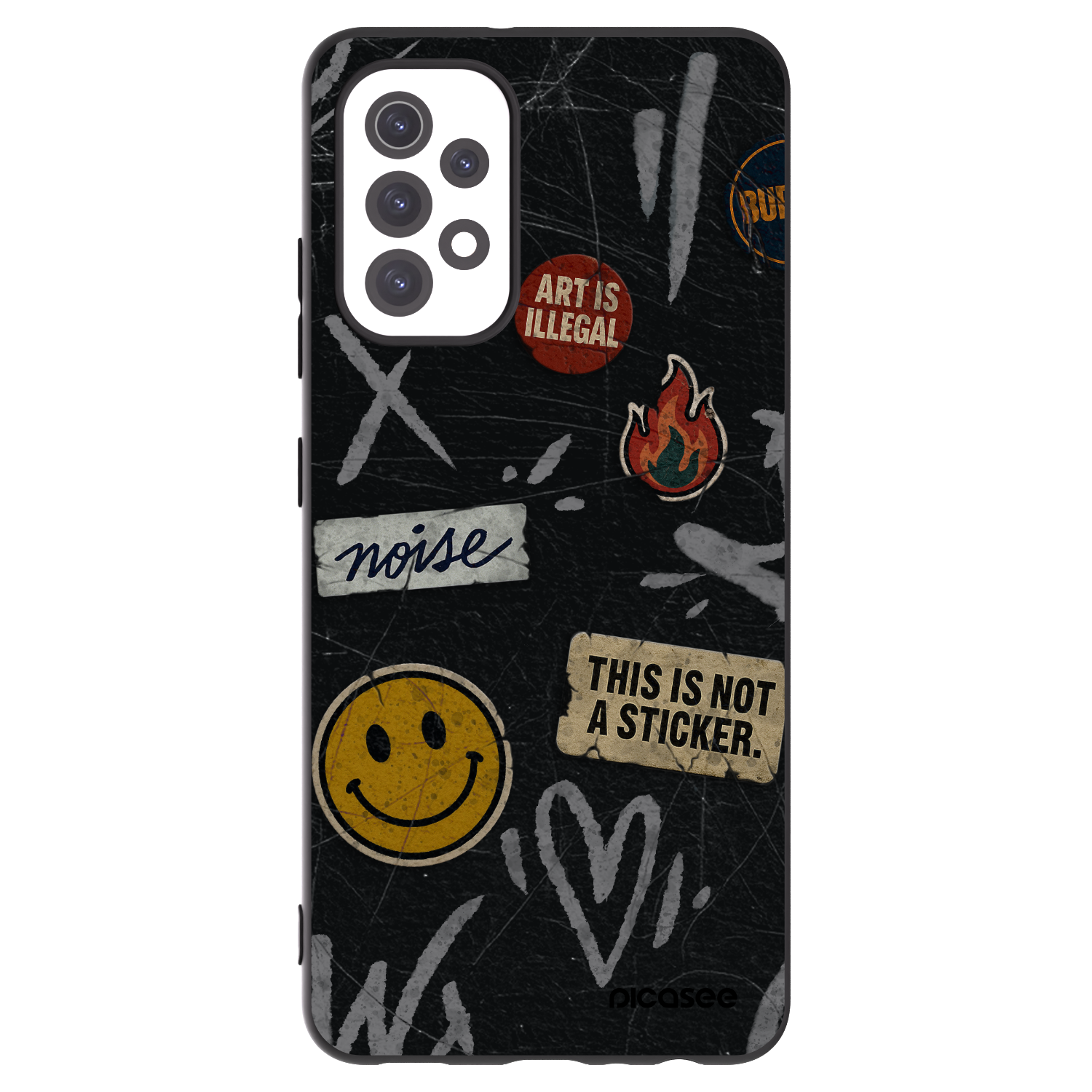 Picasee fekete szilikon tok az alábbi mobiltelefonokra Samsung Galaxy A32 5G A326B - STICKERS x TAGS