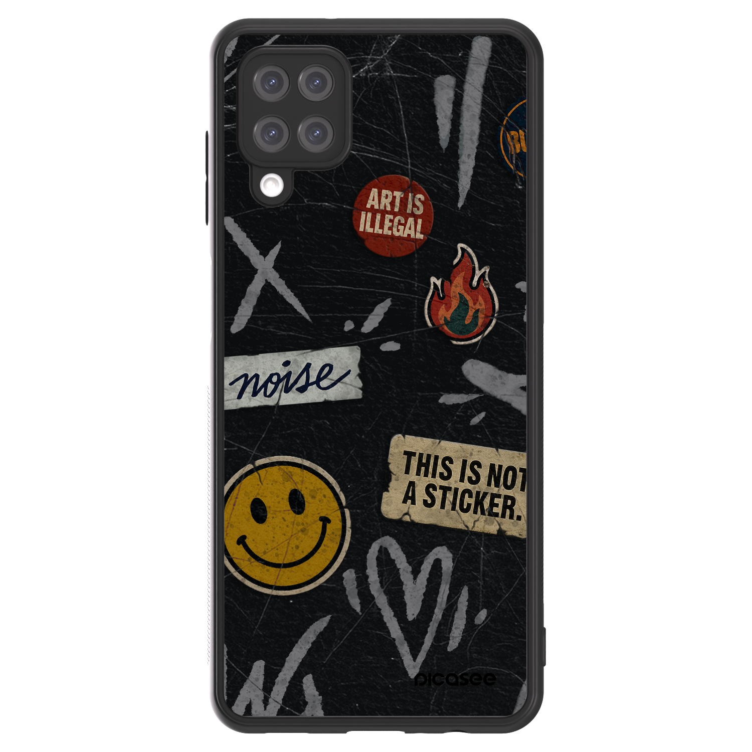 Picasee ULTIMATE CASE Samsung Galaxy A12 A125F - készülékre - STICKERS x TAGS