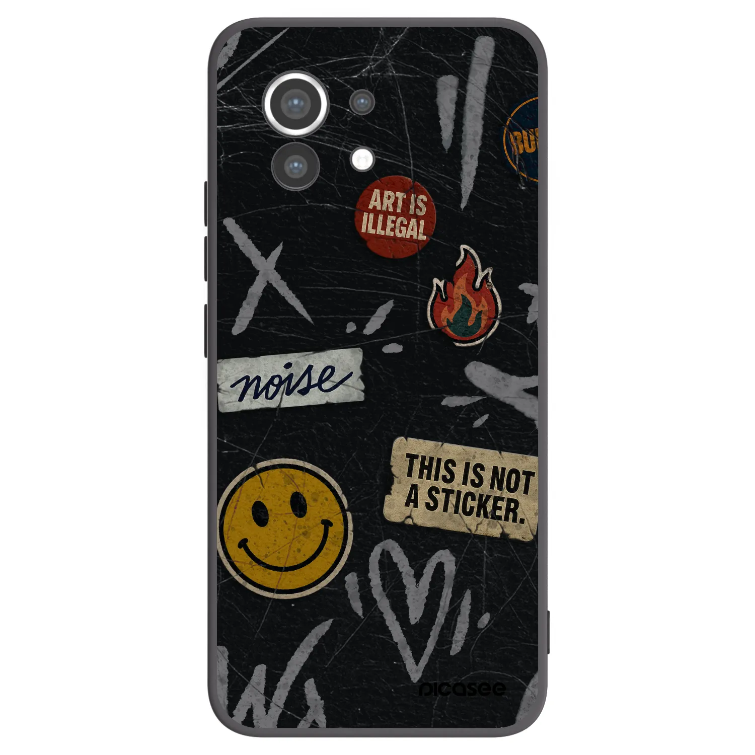 Picasee fekete szilikon tok az alábbi mobiltelefonokra Xiaomi Mi 11 - STICKERS x TAGS