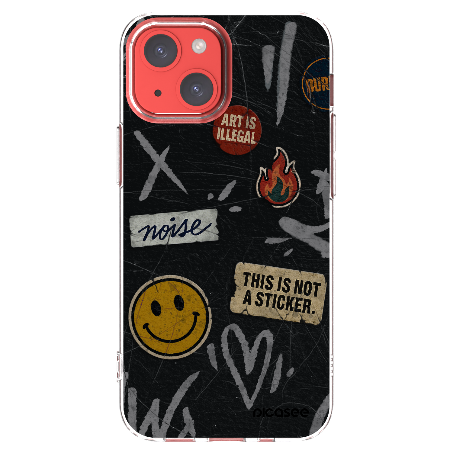 Picasee átlátszó szilikon tok az alábbi mobiltelefonokra Apple iPhone 13 mini - STICKERS x TAGS