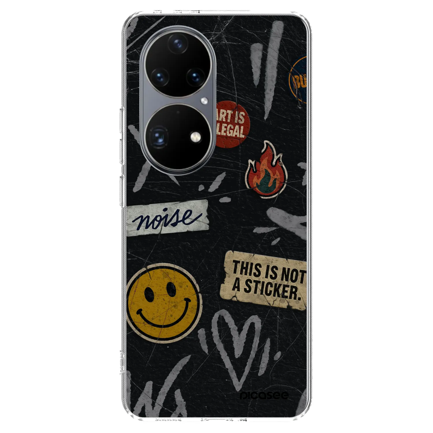 Picasee átlátszó szilikon tok az alábbi mobiltelefonokra Huawei P50 - STICKERS x TAGS