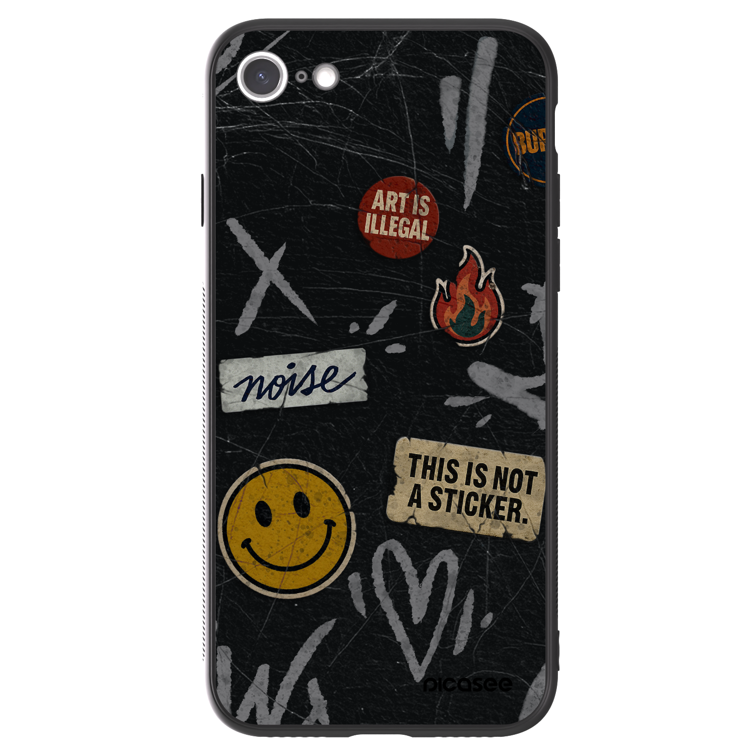 Picasee ULTIMATE CASE Apple iPhone SE 2020 - készülékre - STICKERS x TAGS