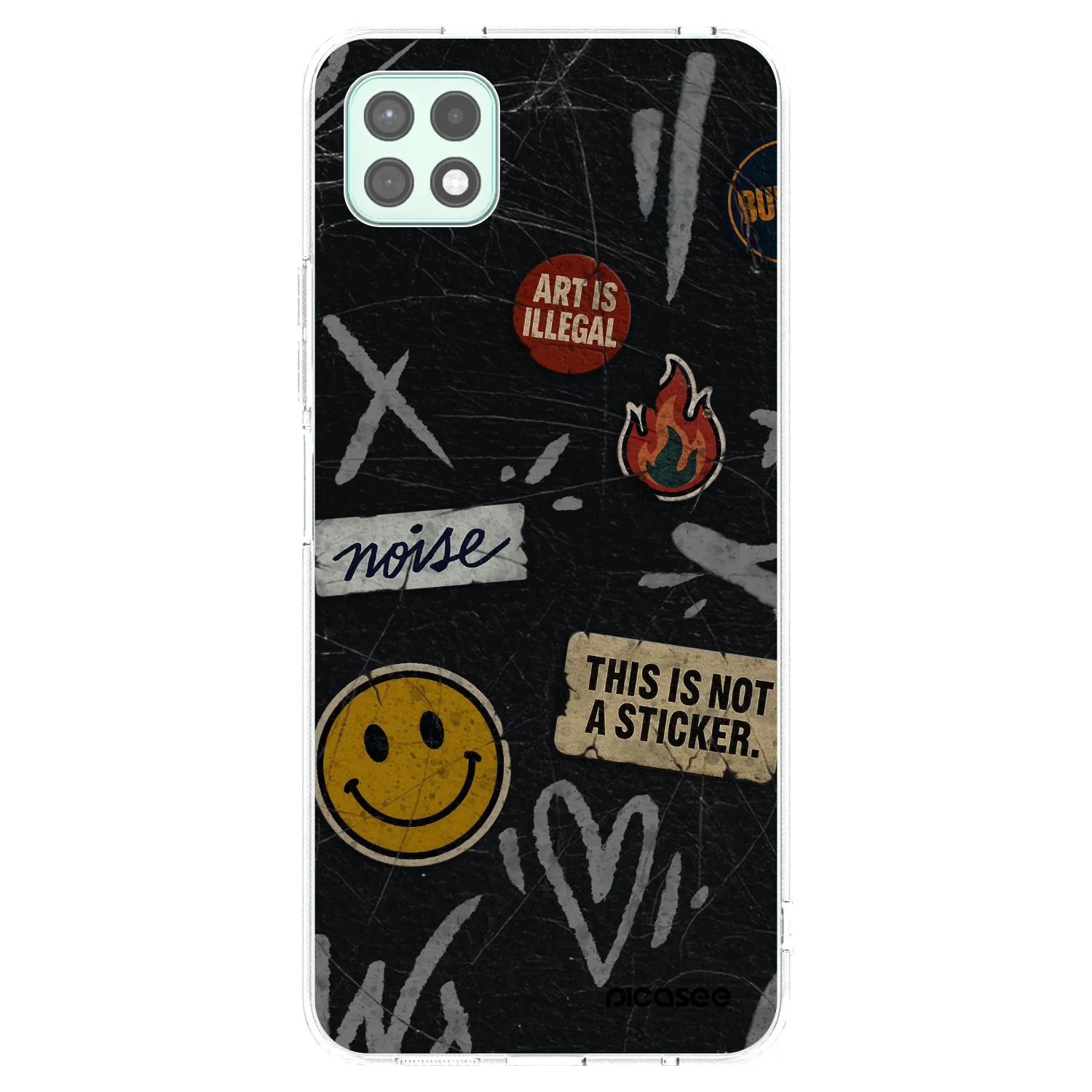 Picasee átlátszó szilikon tok az alábbi mobiltelefonokra Samsung Galaxy A22 A226B 5G - STICKERS x TAGS