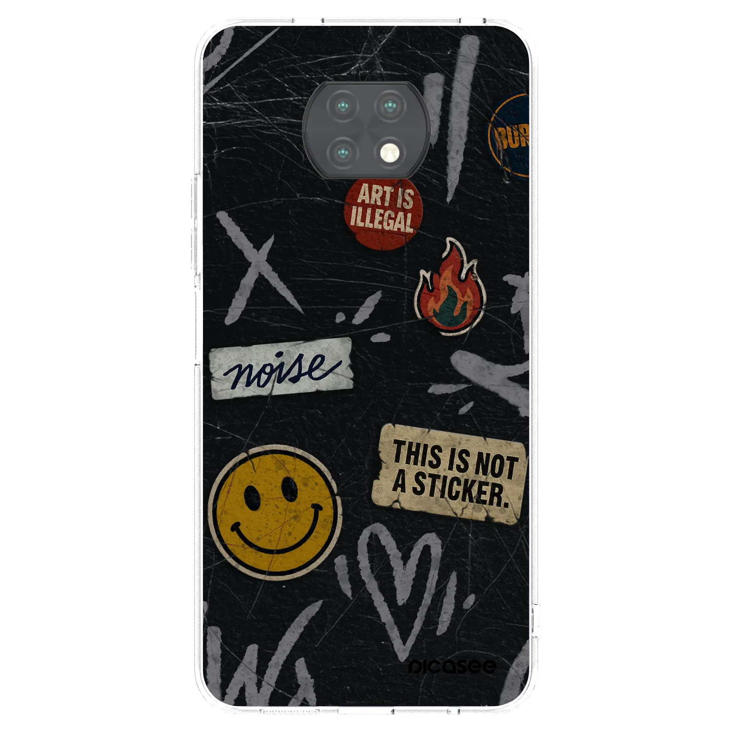 Picasee átlátszó szilikon tok az alábbi mobiltelefonokra Xiaomi Redmi Note 9T - STICKERS x TAGS