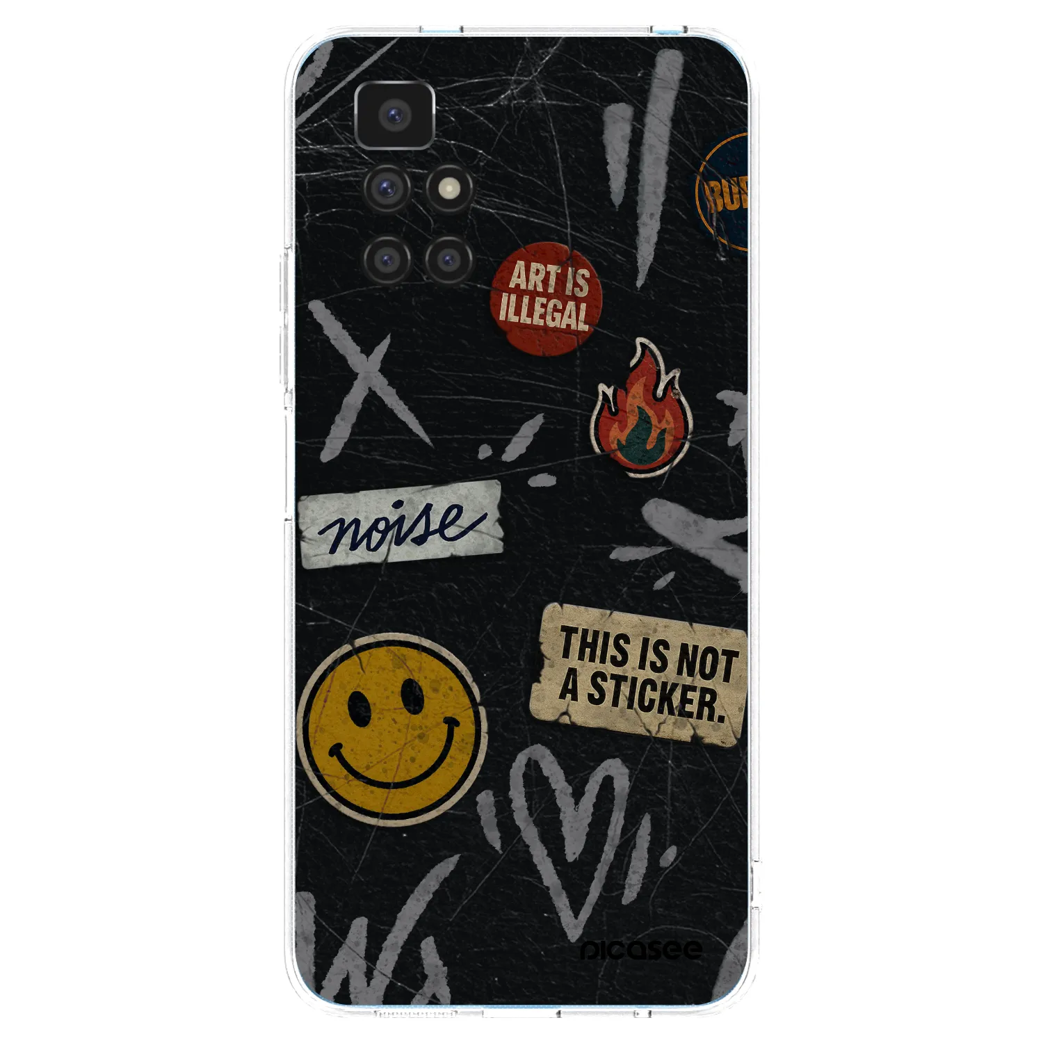 Picasee átlátszó szilikon tok az alábbi mobiltelefonokra Xiaomi Redmi 10 - STICKERS x TAGS