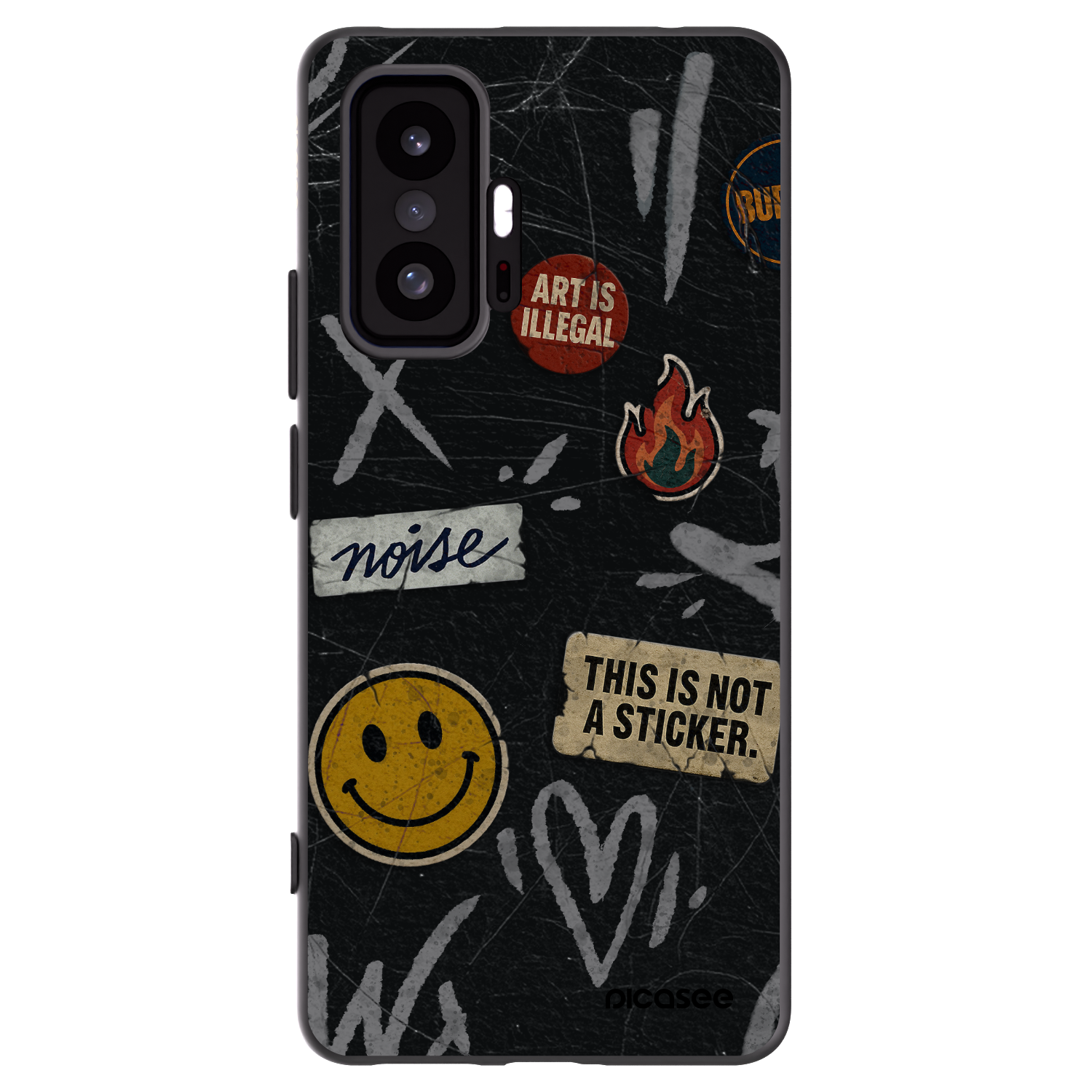 Picasee fekete szilikon tok az alábbi mobiltelefonokra Xiaomi 11T - STICKERS x TAGS