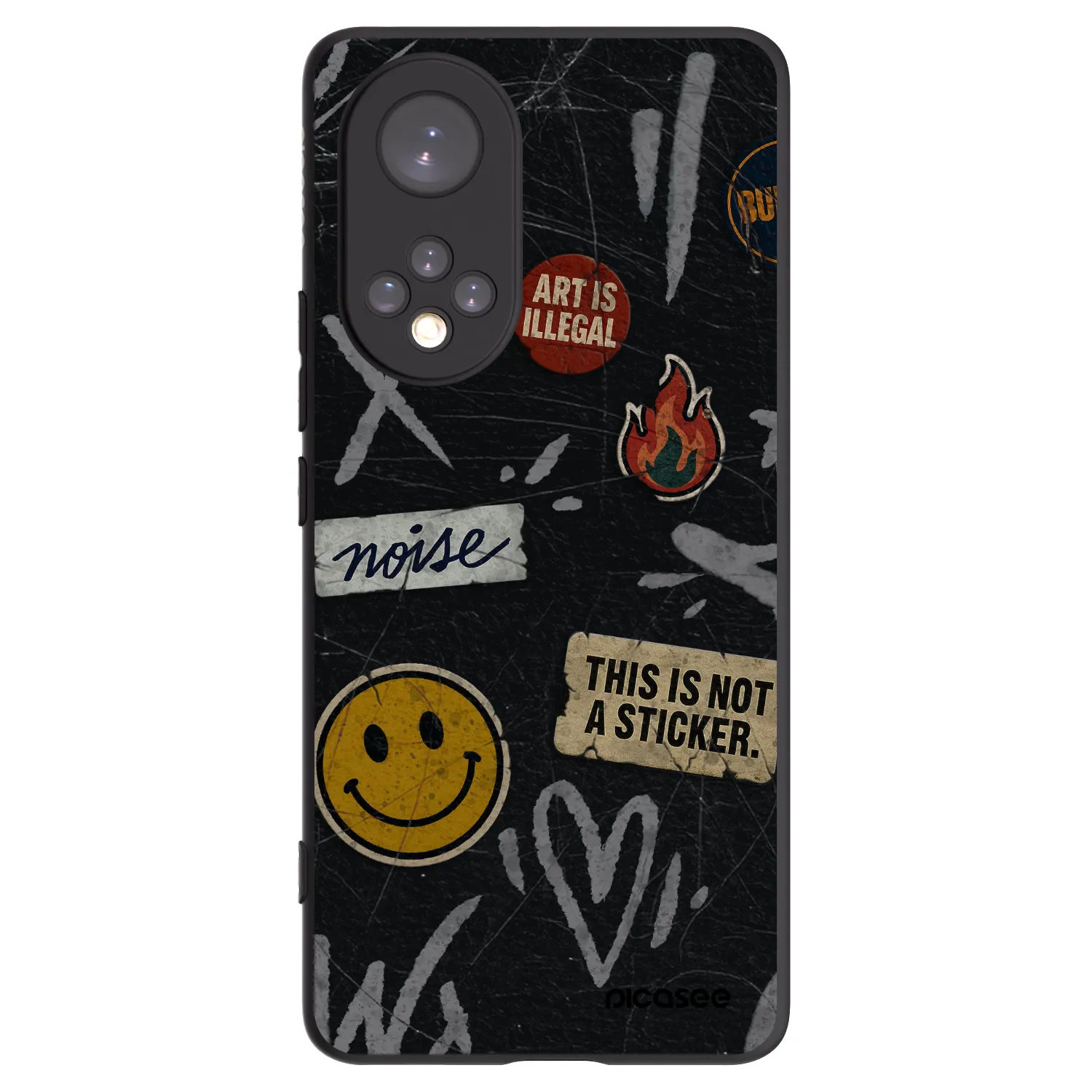 Picasee fekete szilikon tok az alábbi mobiltelefonokra Huawei Nova 9 - STICKERS x TAGS