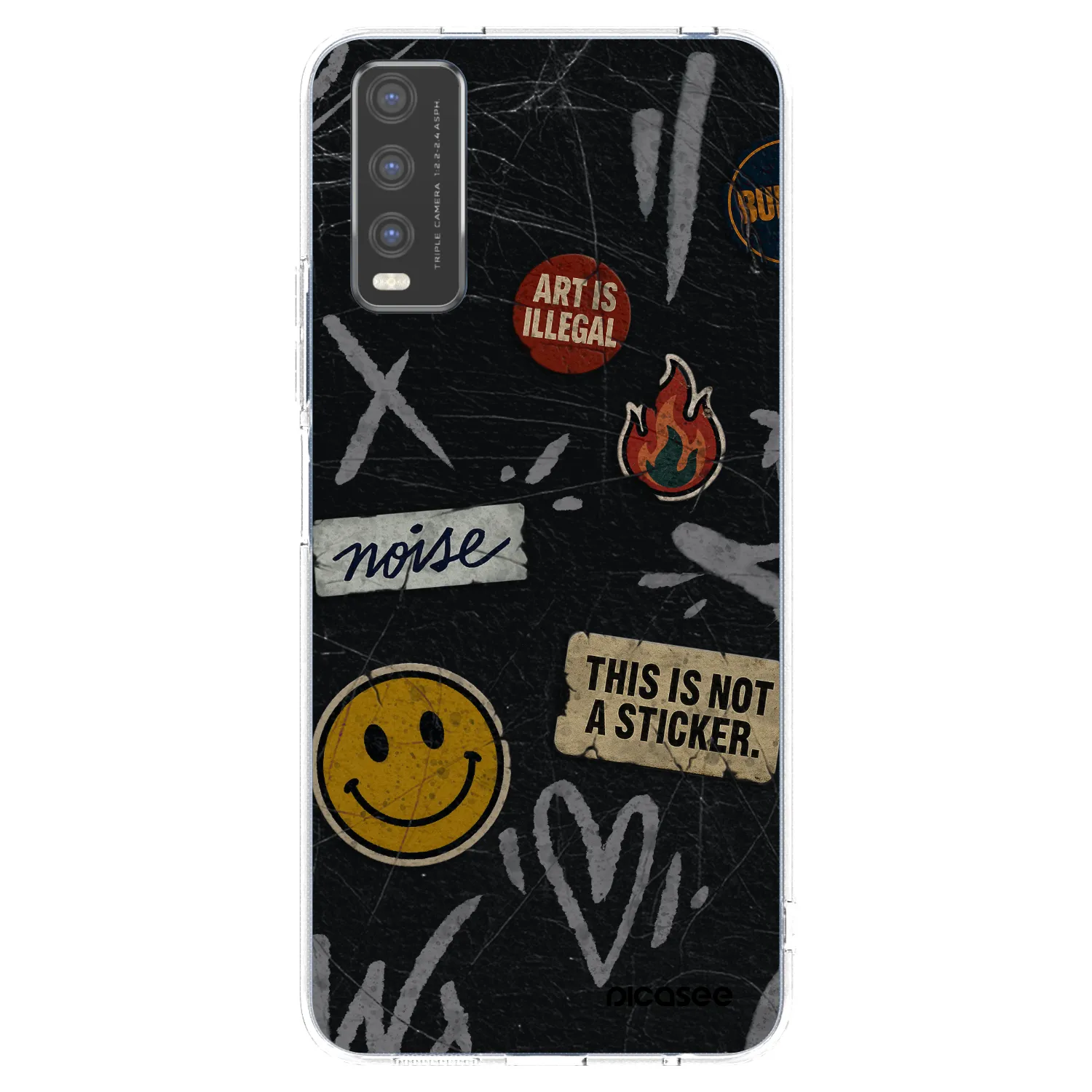 Picasee átlátszó szilikon tok az alábbi mobiltelefonokra Vivo Y20s - STICKERS x TAGS