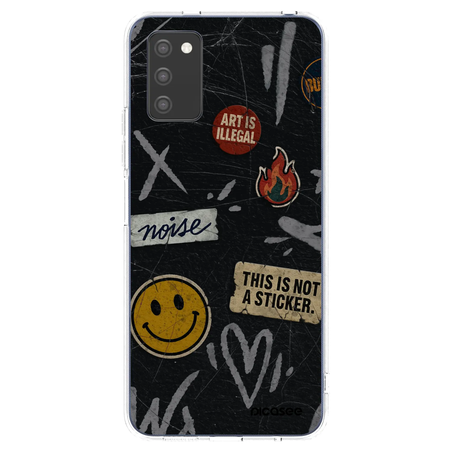 Picasee átlátszó szilikon tok az alábbi mobiltelefonokra Samsung Galaxy A03s A037G - STICKERS x TAGS