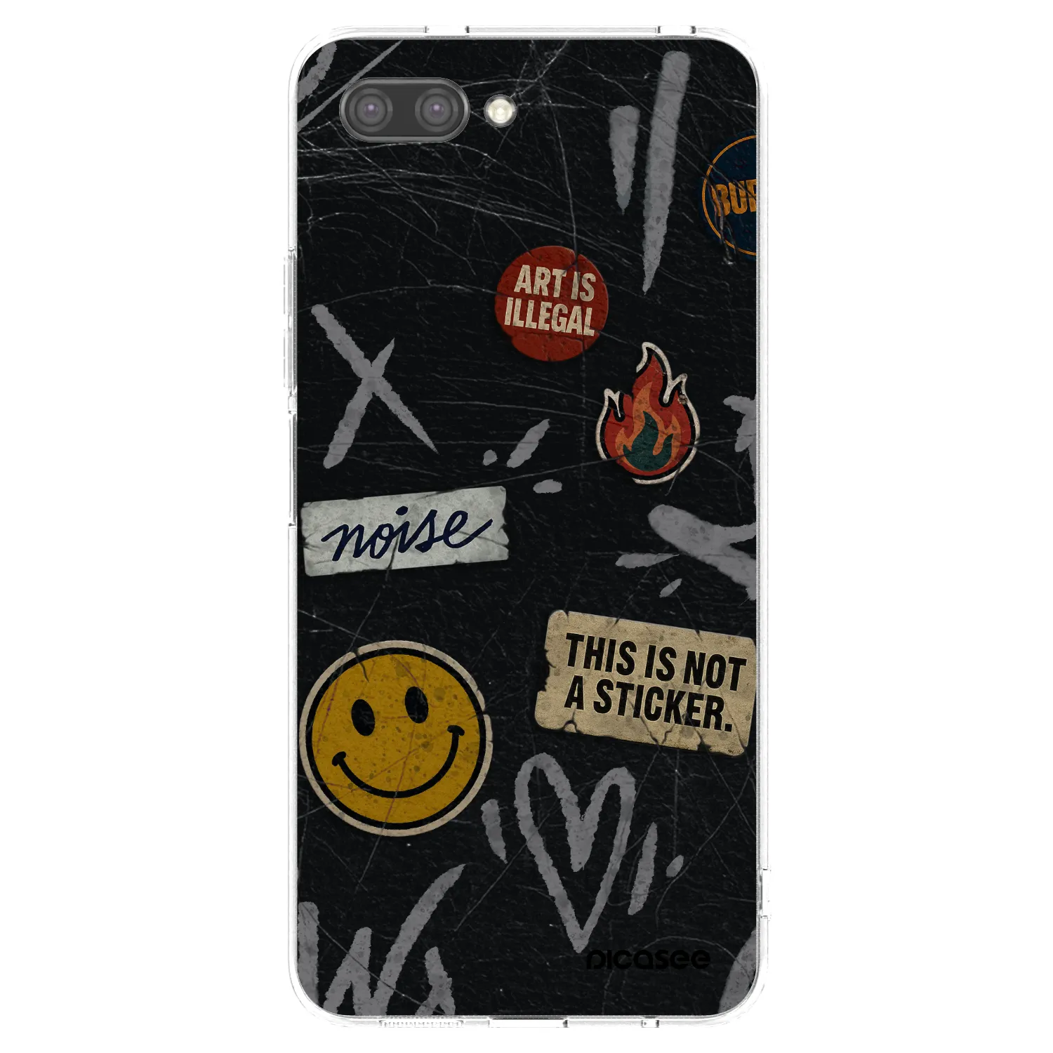 Picasee átlátszó szilikon tok az alábbi mobiltelefonokra Honor 10 - STICKERS x TAGS