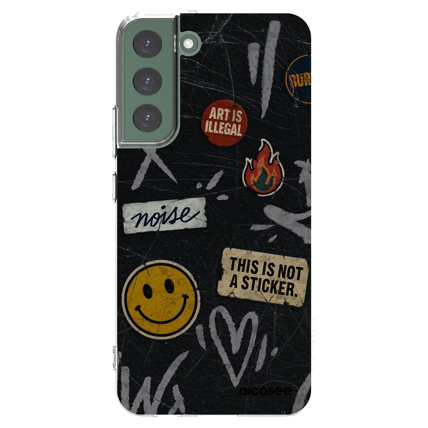 Picasee átlátszó szilikon tok az alábbi mobiltelefonokra Samsung Galaxy S22+ 5G - STICKERS x TAGS