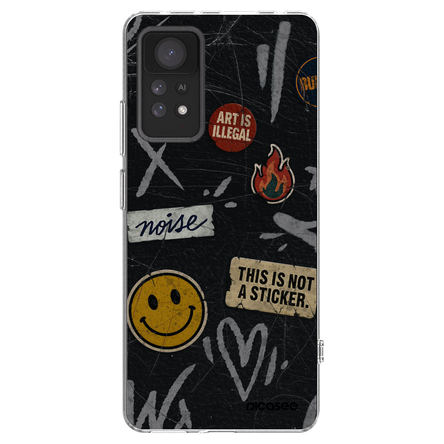 Picasee átlátszó szilikon tok az alábbi mobiltelefonokra Xiaomi Redmi Note 11 Pro - STICKERS x TAGS