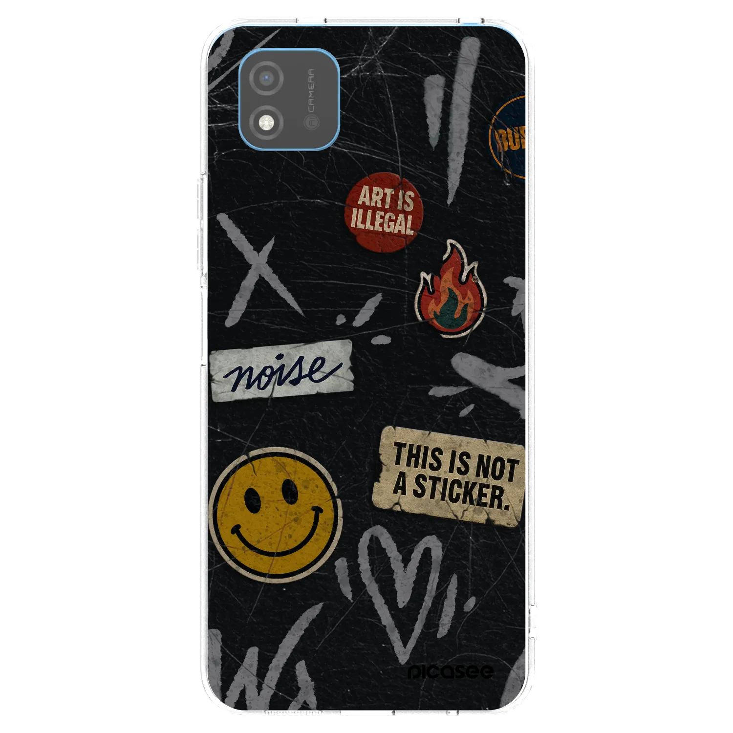 Picasee átlátszó szilikon tok az alábbi mobiltelefonokra Realme C11 (2021) - STICKERS x TAGS