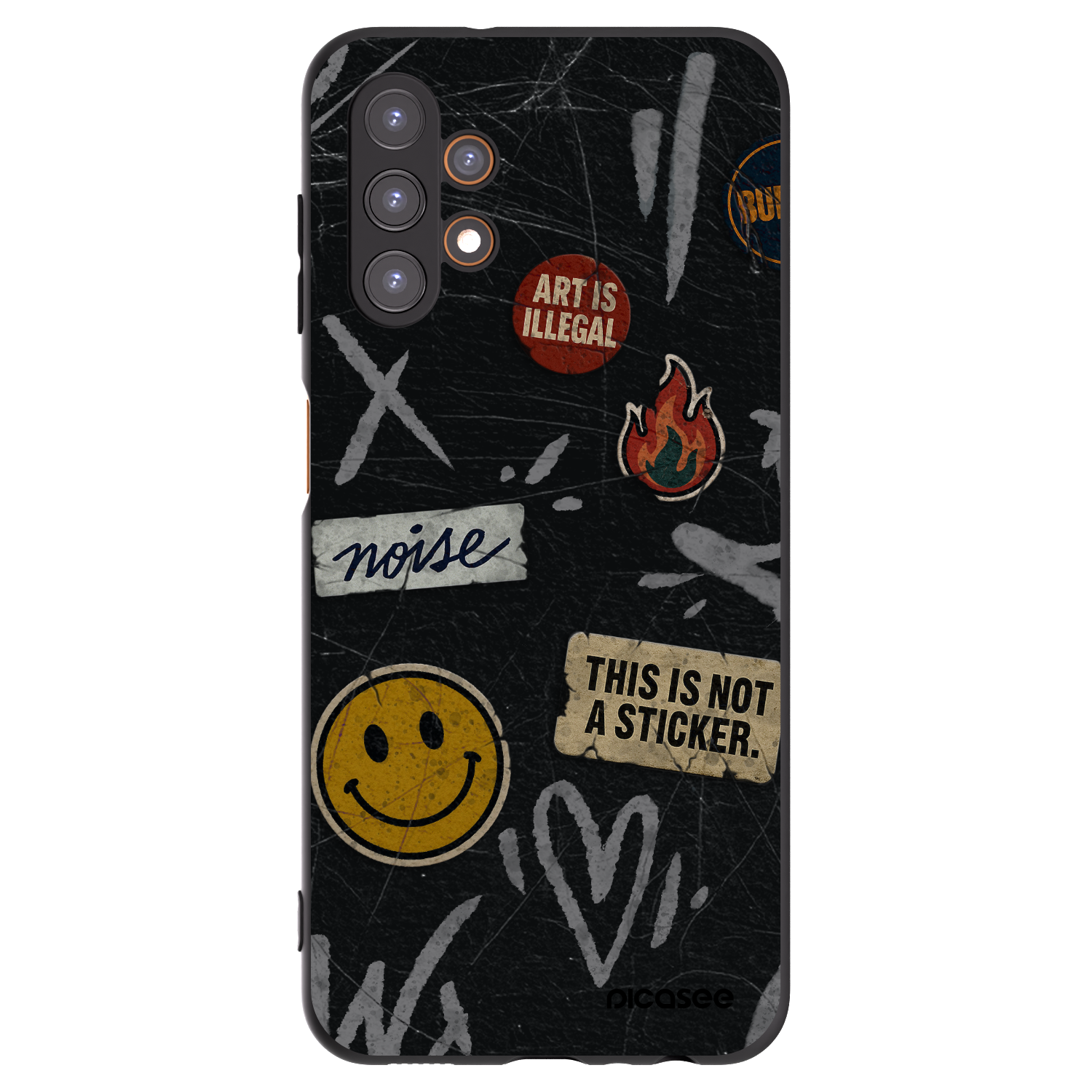 Picasee fekete szilikon tok az alábbi mobiltelefonokra Samsung Galaxy A13 4G A135 - STICKERS x TAGS