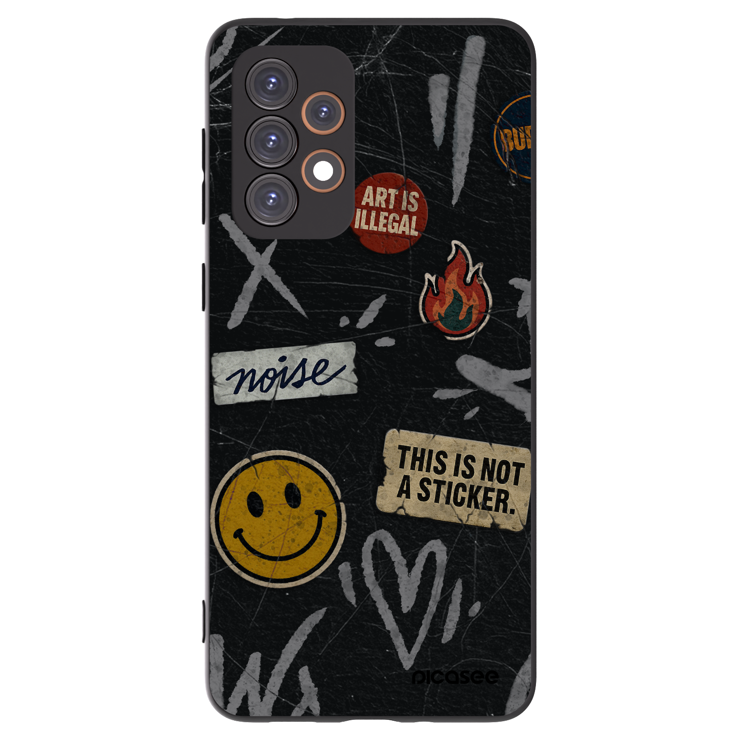 Picasee fekete szilikon tok az alábbi mobiltelefonokra Samsung Galaxy A33 5G A336 - STICKERS x TAGS