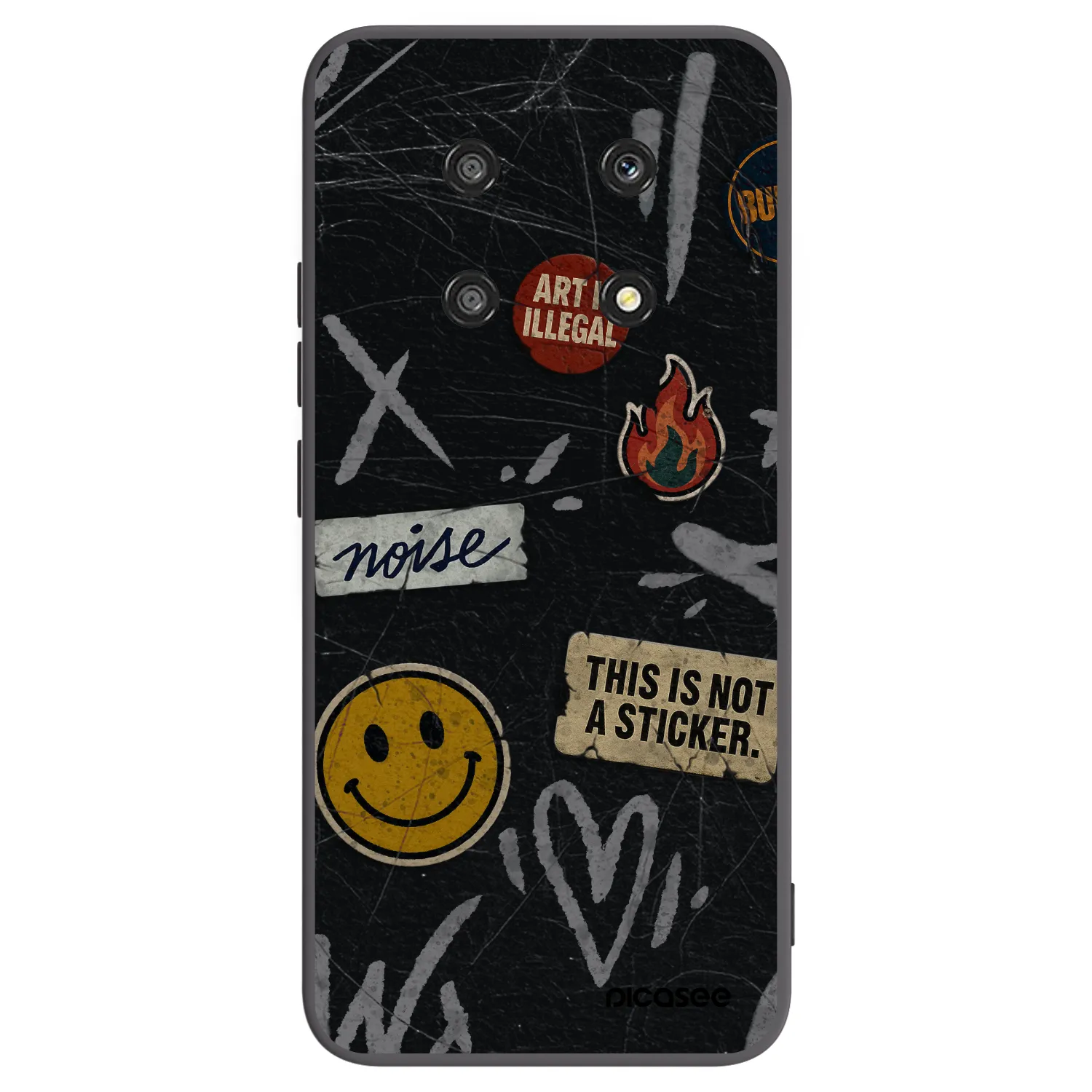Picasee fekete szilikon tok az alábbi mobiltelefonokra Honor Magic4 Lite 5G - STICKERS x TAGS