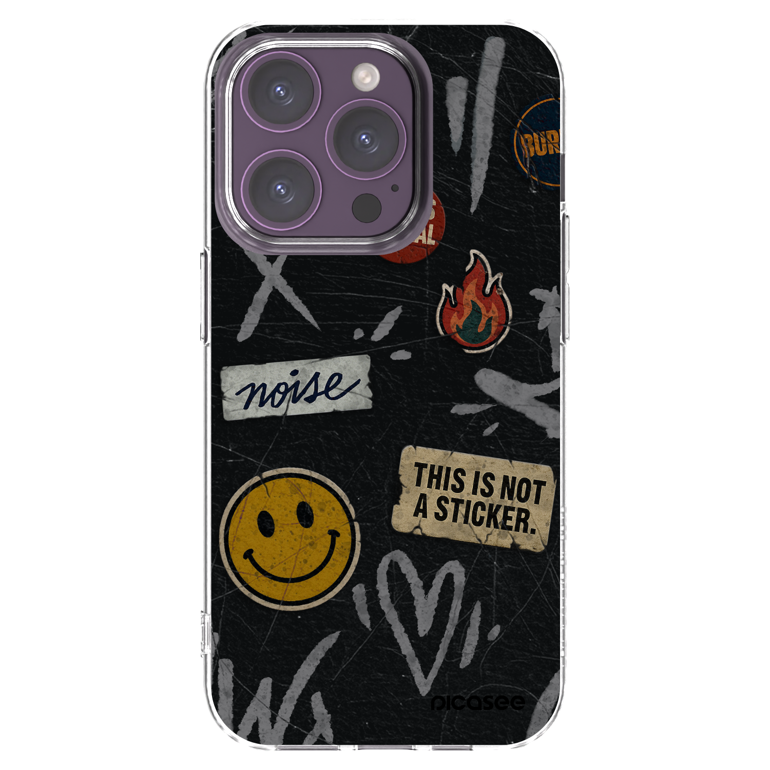 Picasee átlátszó szilikon tok az alábbi mobiltelefonokra Apple iPhone 14 Pro - STICKERS x TAGS