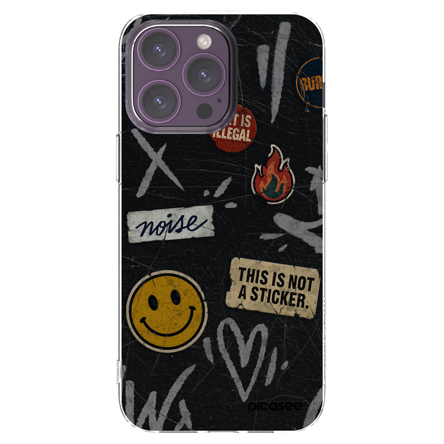 Picasee átlátszó szilikon tok az alábbi mobiltelefonokra Apple iPhone 14 Pro Max - STICKERS x TAGS