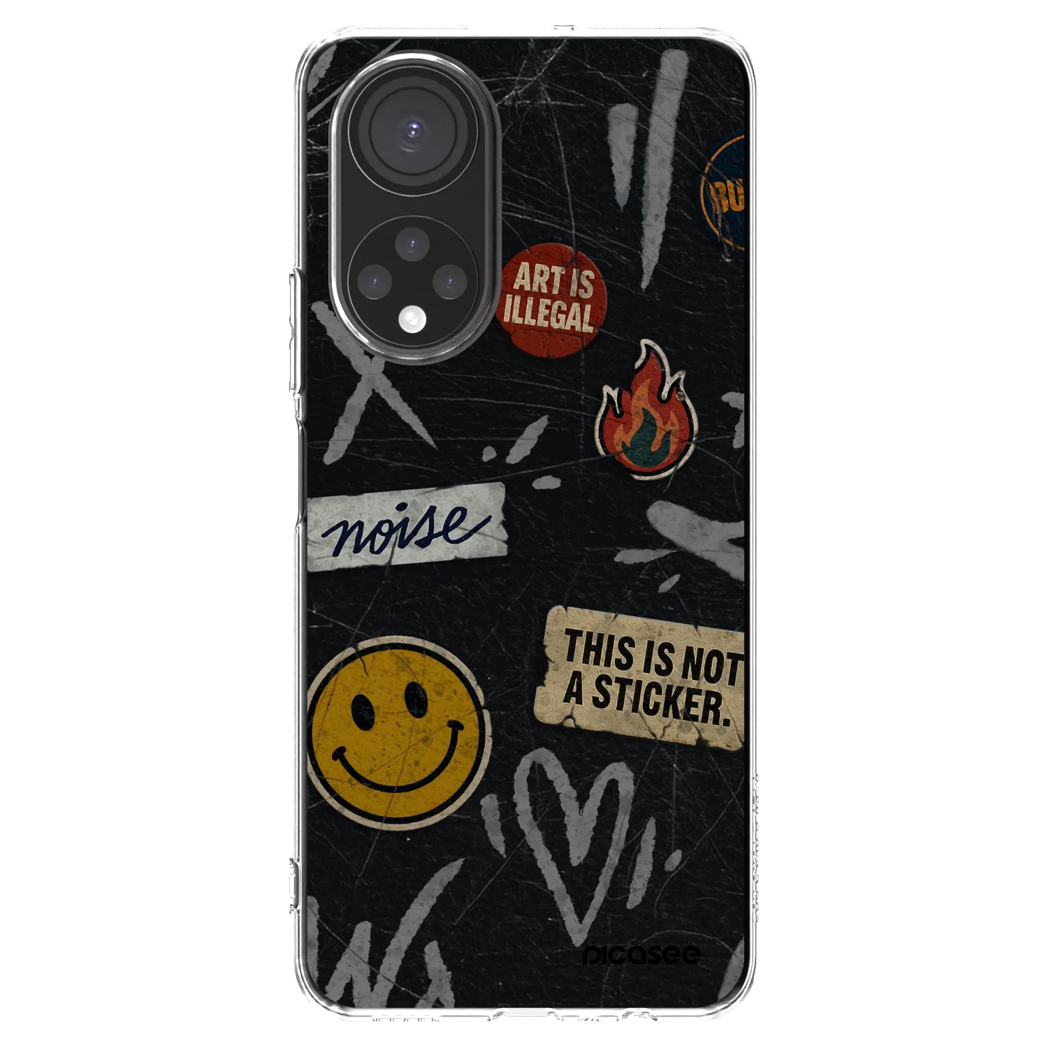 Picasee átlátszó szilikon tok az alábbi mobiltelefonokra Honor X7 - STICKERS x TAGS