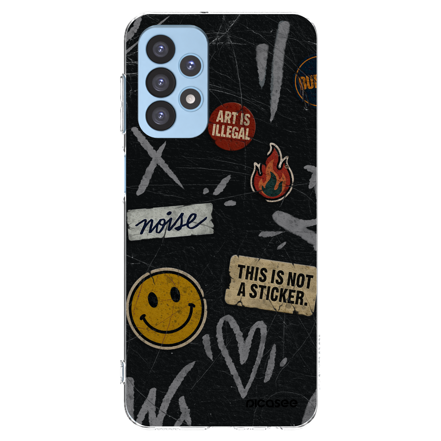 Picasee átlátszó szilikon tok az alábbi mobiltelefonokra Samsung Galaxy A23 A235F 4G - STICKERS x TAGS