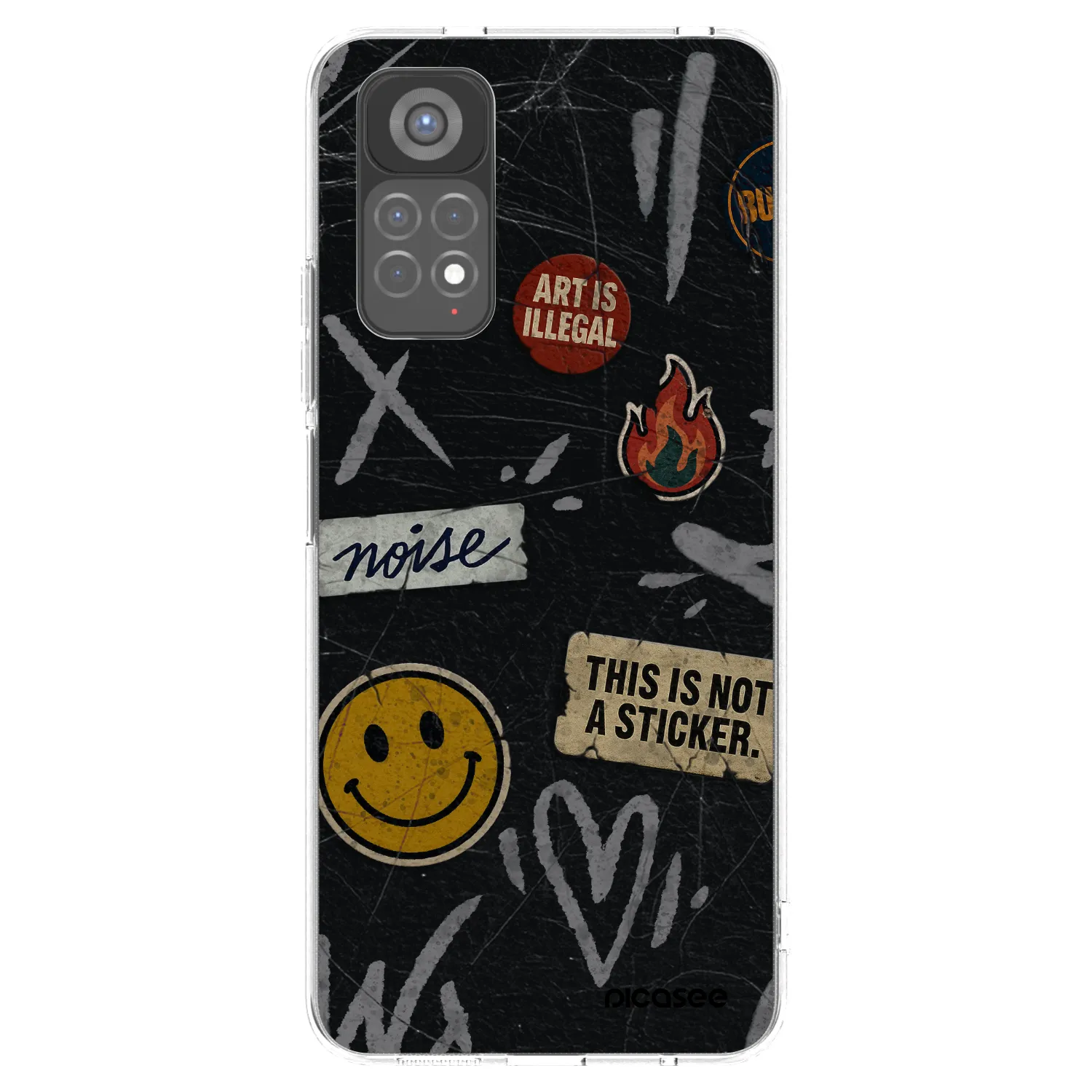 Picasee átlátszó szilikon tok az alábbi mobiltelefonokra Xiaomi Redmi Note 11S 5G - STICKERS x TAGS
