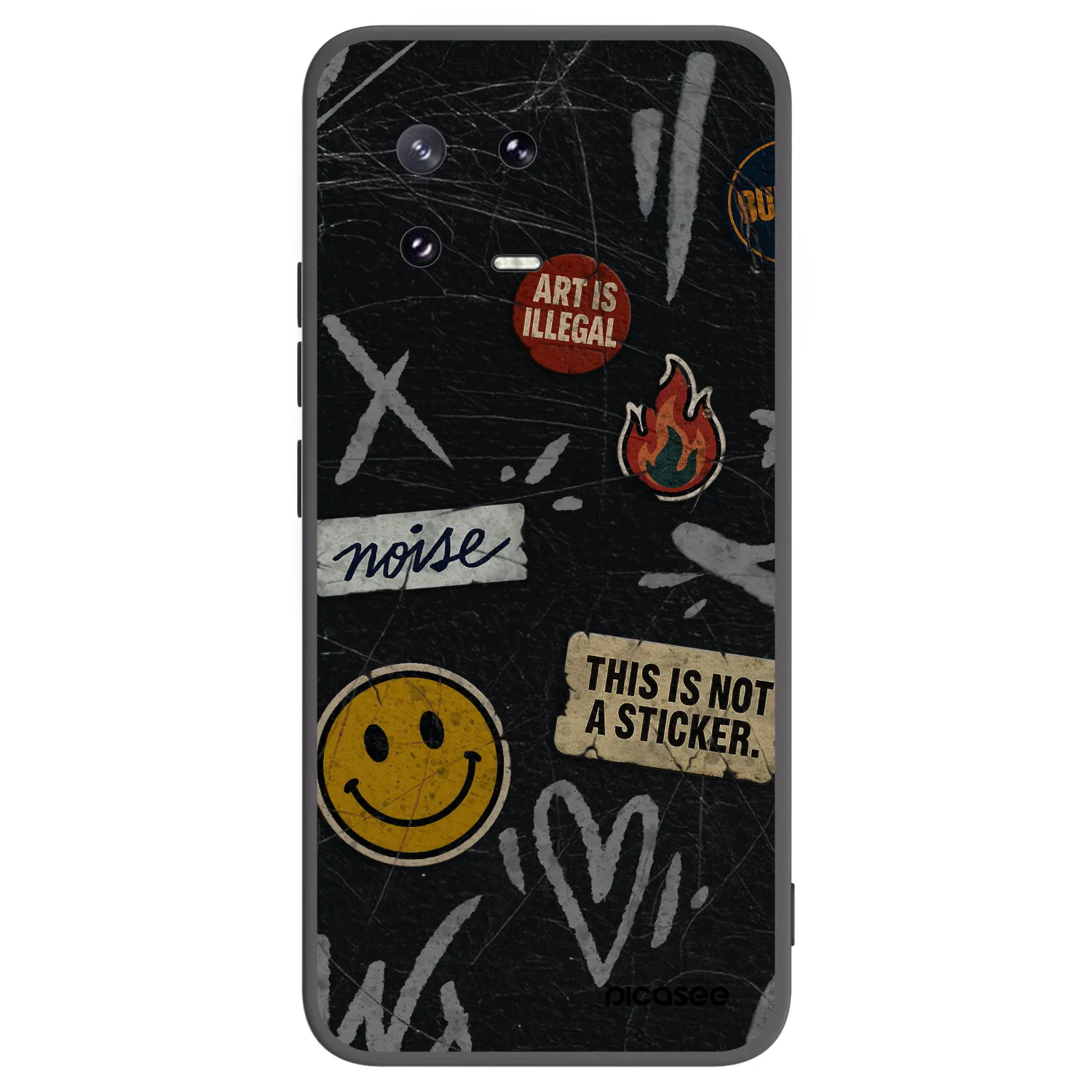 Picasee fekete szilikon tok az alábbi mobiltelefonokra Xiaomi 13 Pro - STICKERS x TAGS