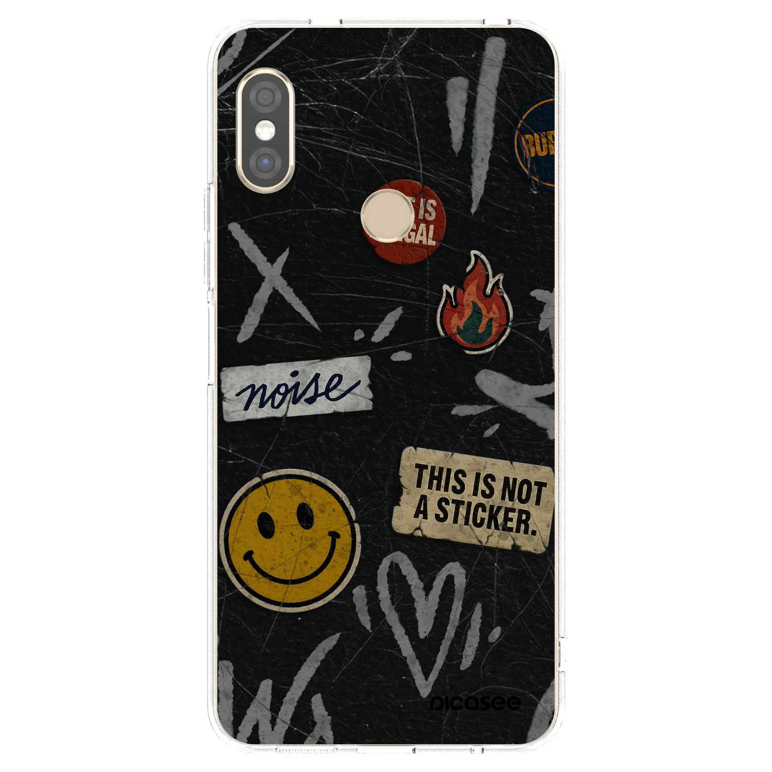 Picasee átlátszó szilikon tok az alábbi mobiltelefonokra Xiaomi Redmi Note 5 Global - STICKERS x TAGS