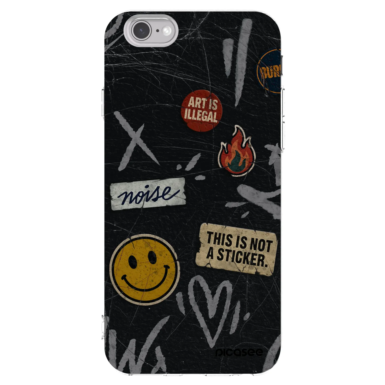 Picasee átlátszó szilikon tok az alábbi mobiltelefonokra Apple iPhone 6/6S - STICKERS x TAGS