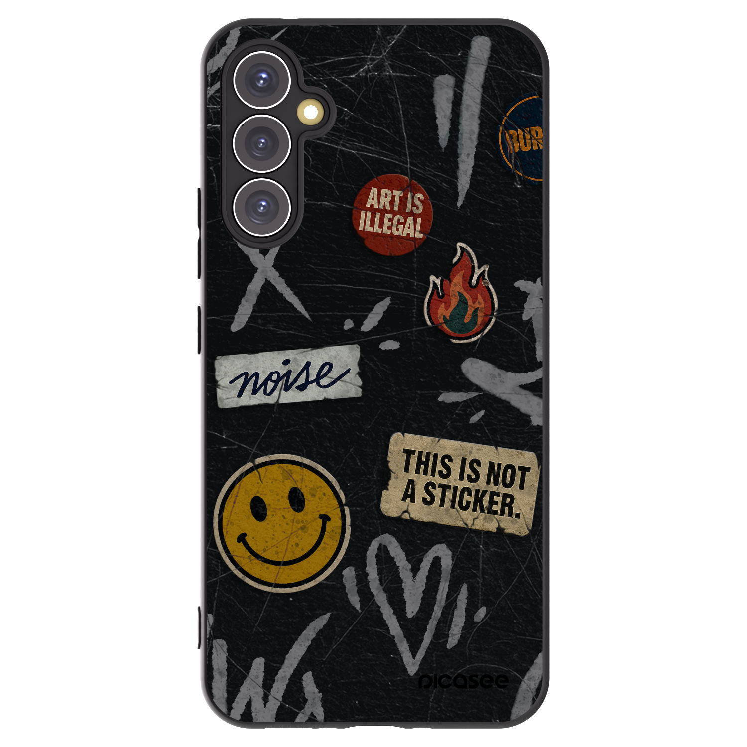 Picasee fekete szilikon tok az alábbi mobiltelefonokra Samsung Galaxy A34 5G A346B - STICKERS x TAGS