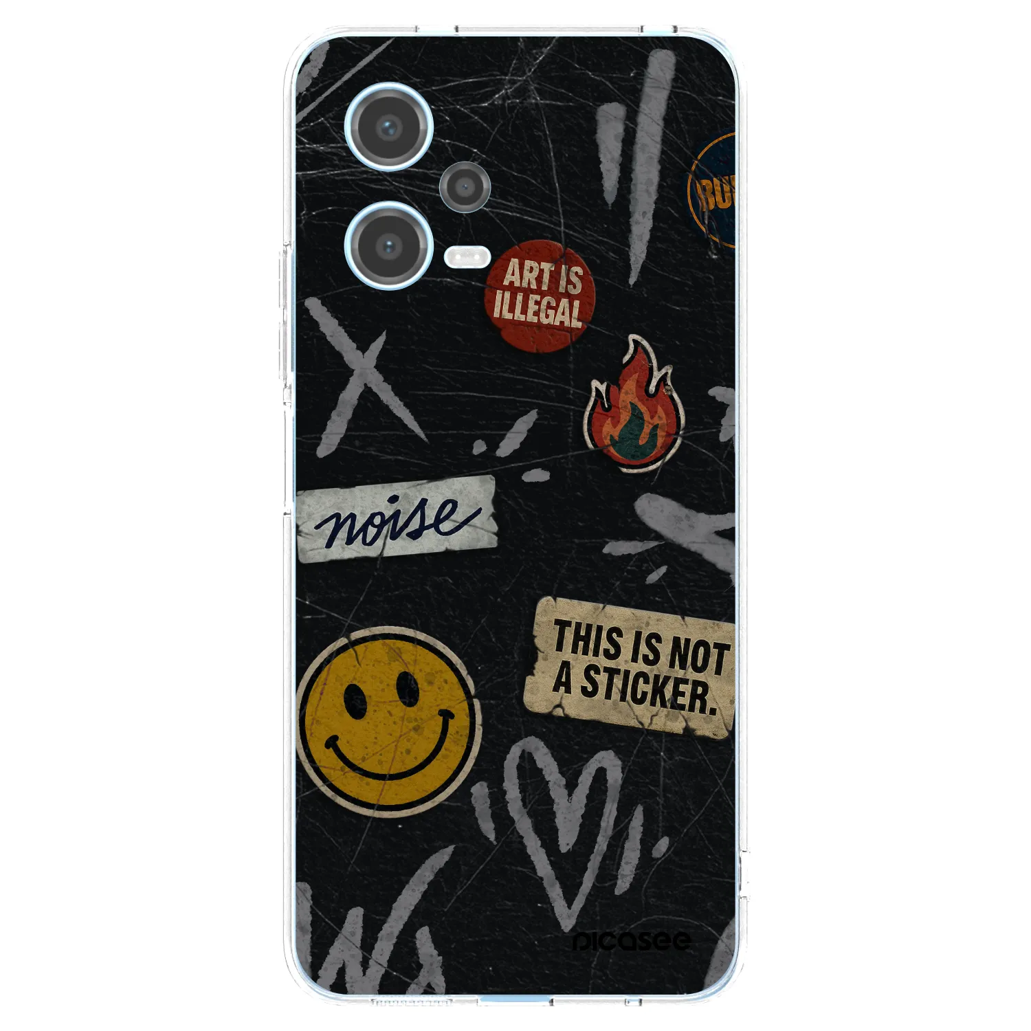 Picasee átlátszó szilikon tok az alábbi mobiltelefonokra Xiaomi Redmi Note 12 5G - STICKERS x TAGS