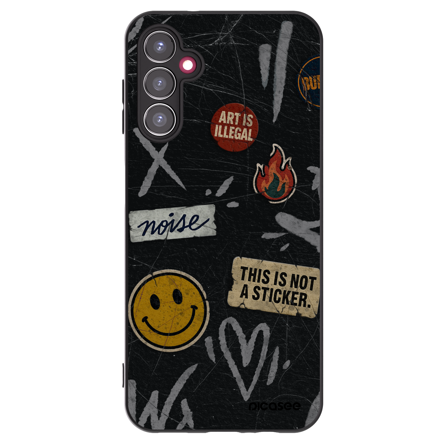 Picasee fekete szilikon tok az alábbi mobiltelefonokra Samsung Galaxy A14 4G A145R - STICKERS x TAGS