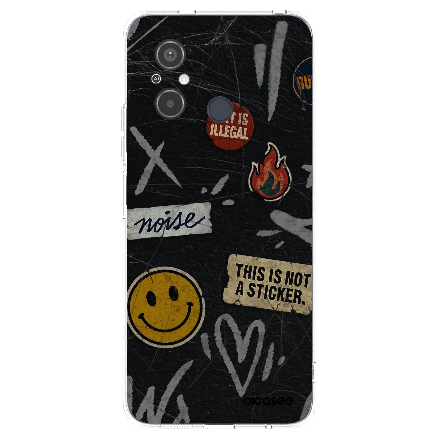 Picasee átlátszó szilikon tok az alábbi mobiltelefonokra Xiaomi Redmi 12C - STICKERS x TAGS