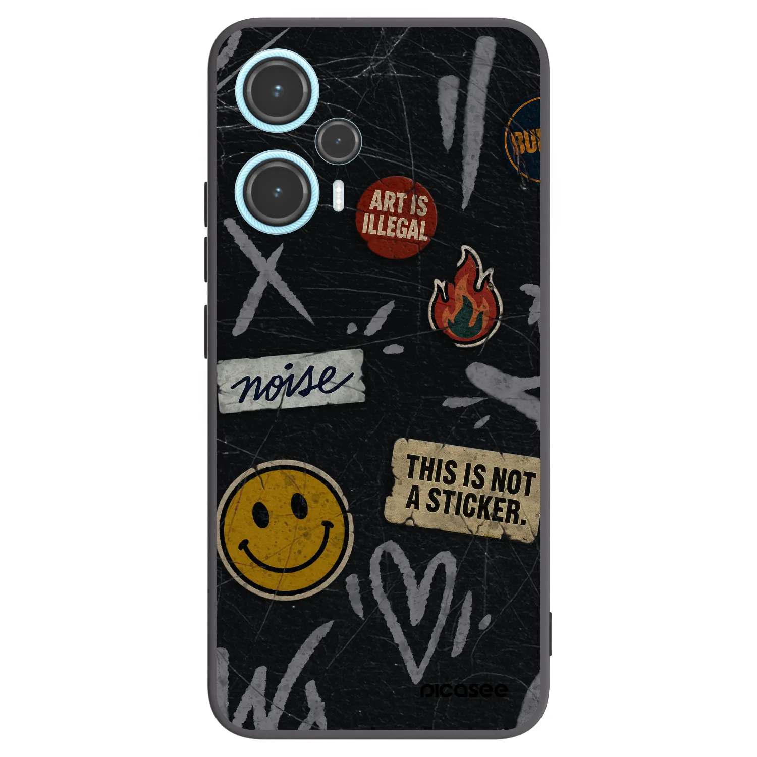 Picasee fekete szilikon tok az alábbi mobiltelefonokra Xiaomi Poco F5 - STICKERS x TAGS